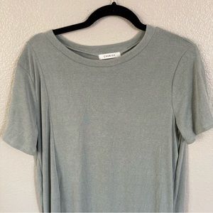 Cherish Light Grey Tshirt Dress with Slit